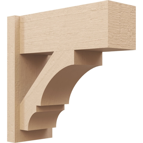 Ekena Millwork 8-in W x 20-in D x 20-in H Balboa Block Rough Cedar Woodgrain TimberThane Outlooker, Primed Tan OUTUR080X20X20BOA44RCPR - main
